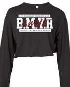 DARK GREY HEATHER / S / Bella + Canvas 6501B Fast Fashion Ladies' Cropped Long-Sleeve T-Shirt